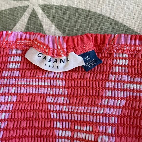 Cabana Life Coral Geo Off Shoulder Dress XL UPF 50+ Resort Beach Cover Up - Picture 8 of 9